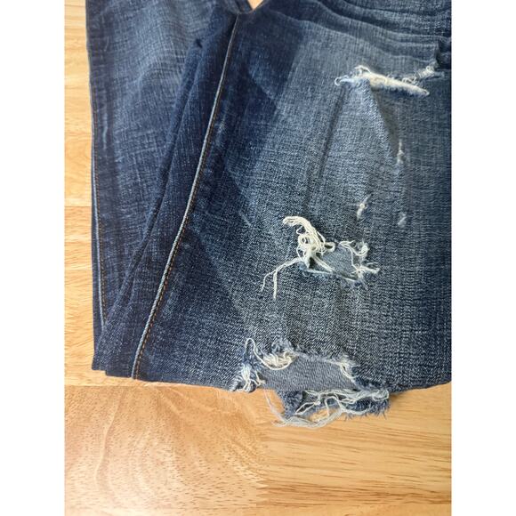 American Eagle Jegging Super Stretch Jeans Ripped Denim Size 8 Short - Picture 2 of 9